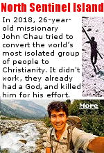 North Sentinel Island is one of Earth�s last great mysteries, and officially off-limits since 1956 to protect the stone-age population, who have no immunity to modern diseases, and to protect outsiders from being killed.